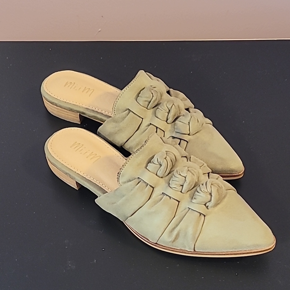 Miu Miu Women's Green Slip-On Shoes